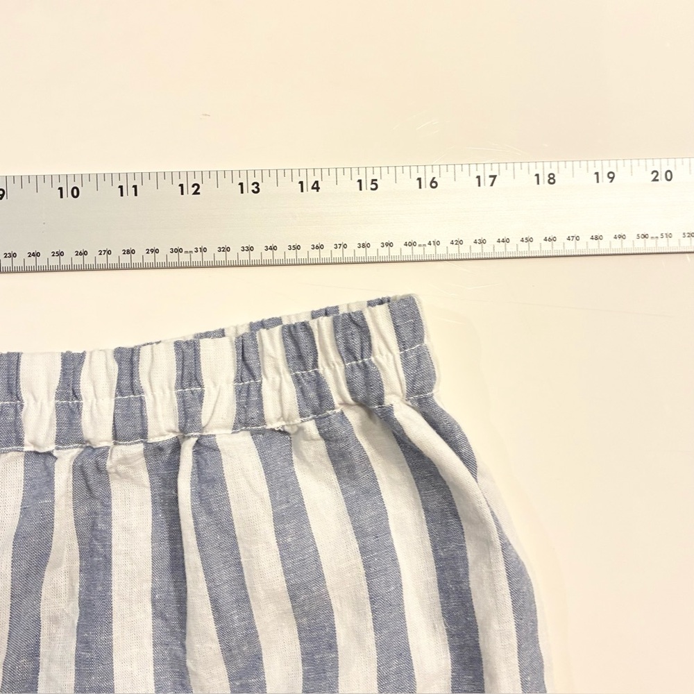 New Beachlunchlounge Linen Striped Shorts L Nautical Beachy Summer Resort Vacay - Picture 6 of 8
